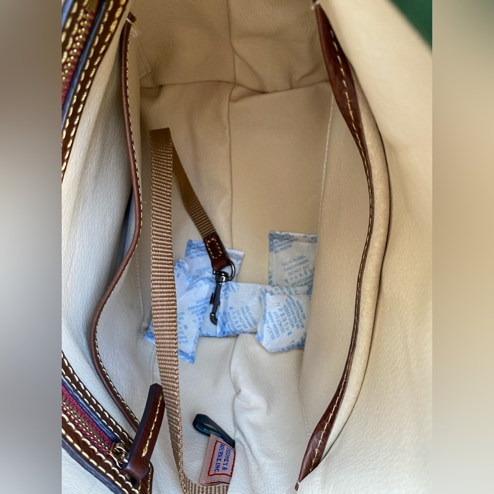 Dooney & Bourke Brown Leather Crossbody Bag - Picture 4 of 4